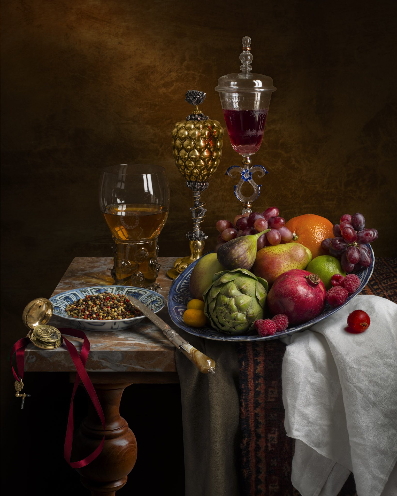 Still life with peppercorns
