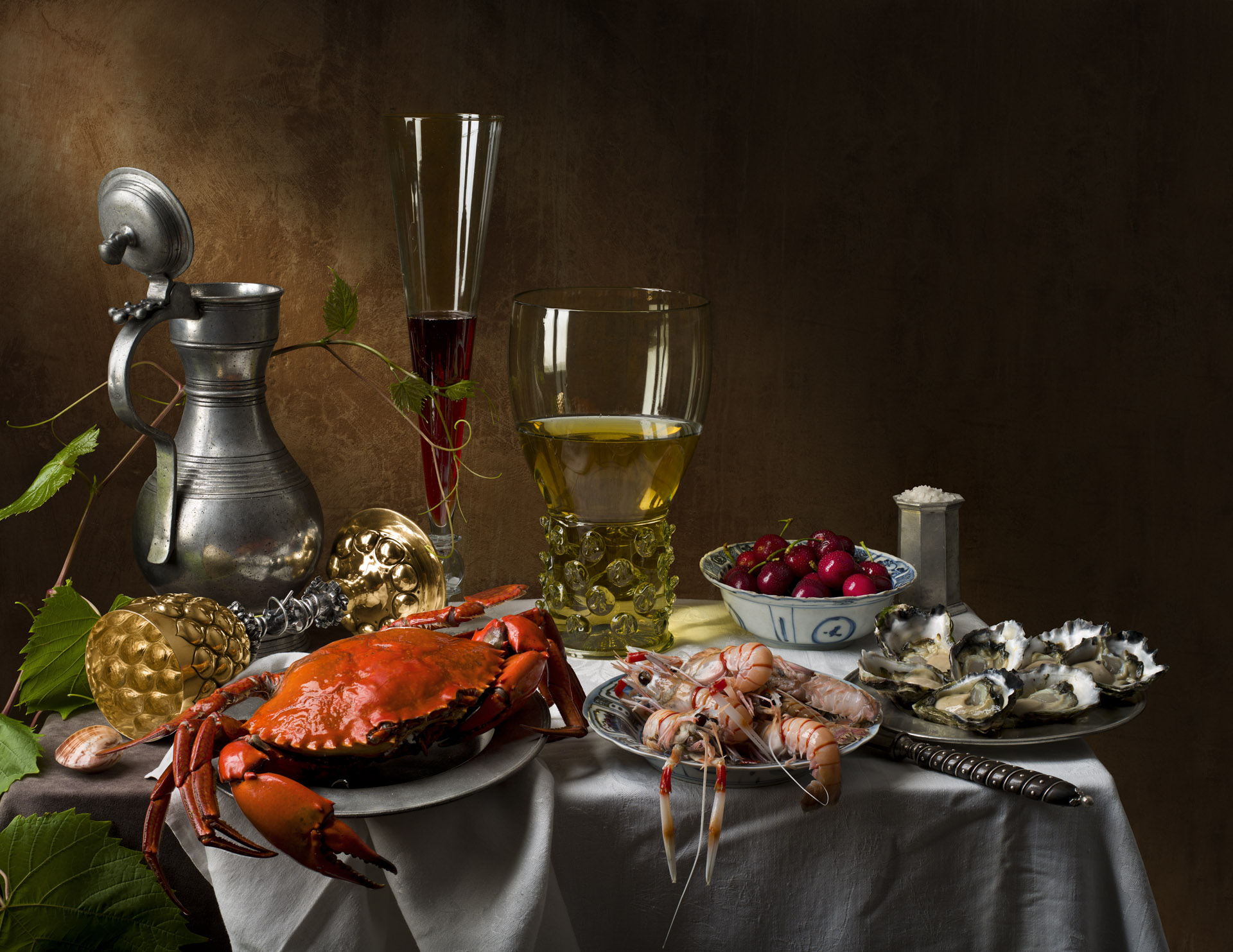 Still life with Crab and Scampi